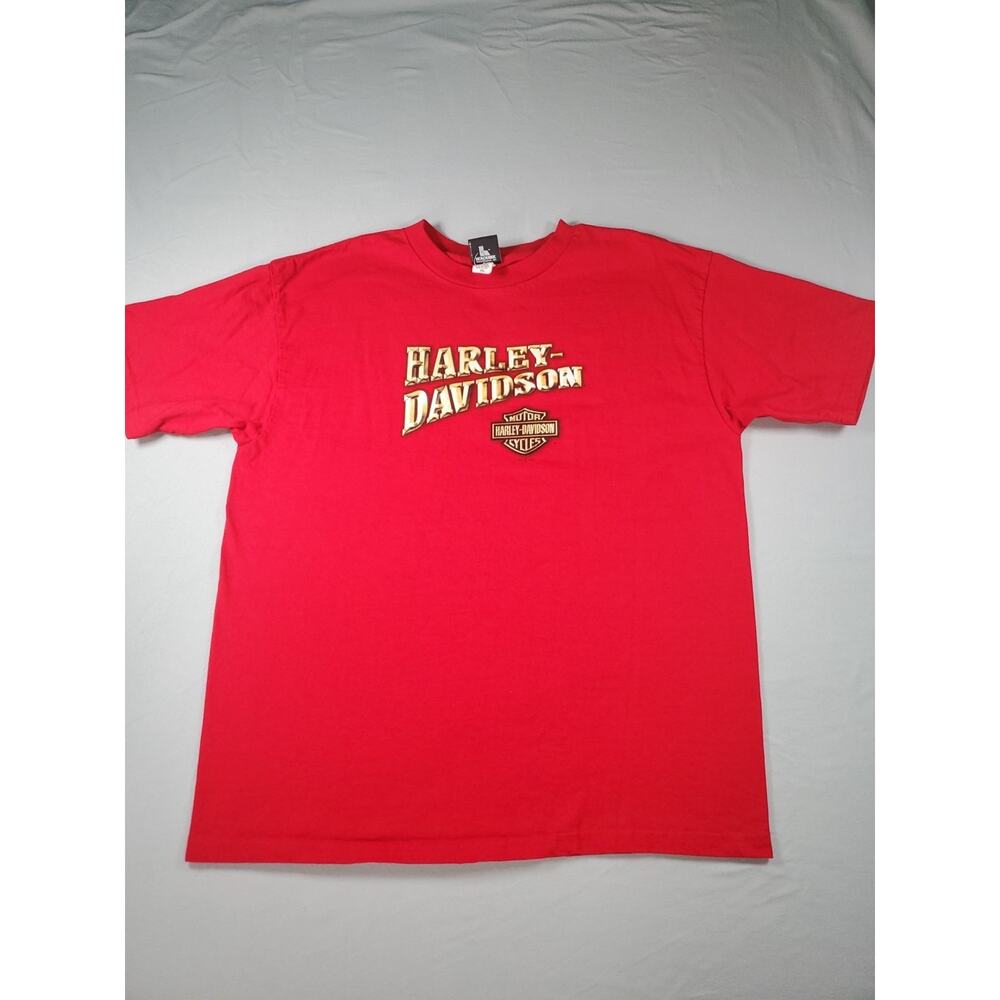 Harley Davidson Red XXL Tshirt Bar & Sheild Logo